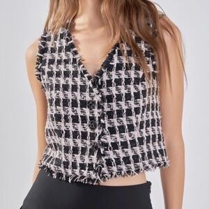 NWT Endless Rose tweed vest Small